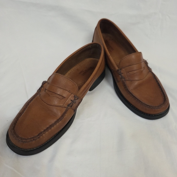 Bass Weejuns Katherine II Tan Camel Leather Loafers 8 - Picture 3 of 13